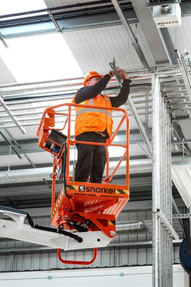 Snorkel A38E boom lift for hire
