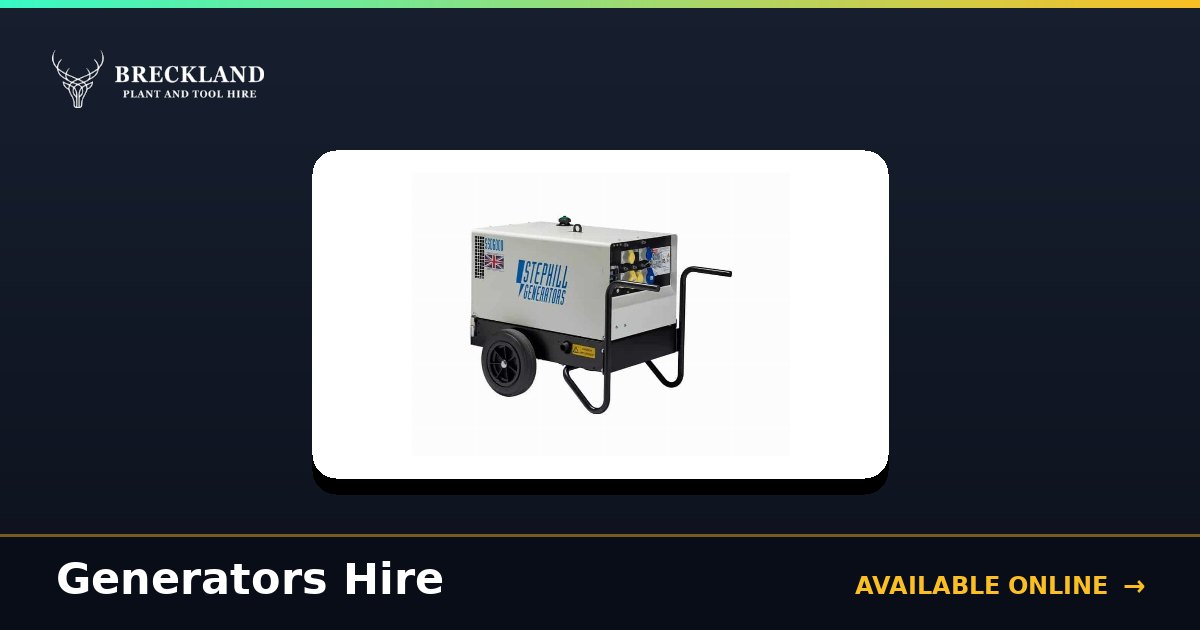 Generators for Hire in Norfolk | Breckland Plant Hire