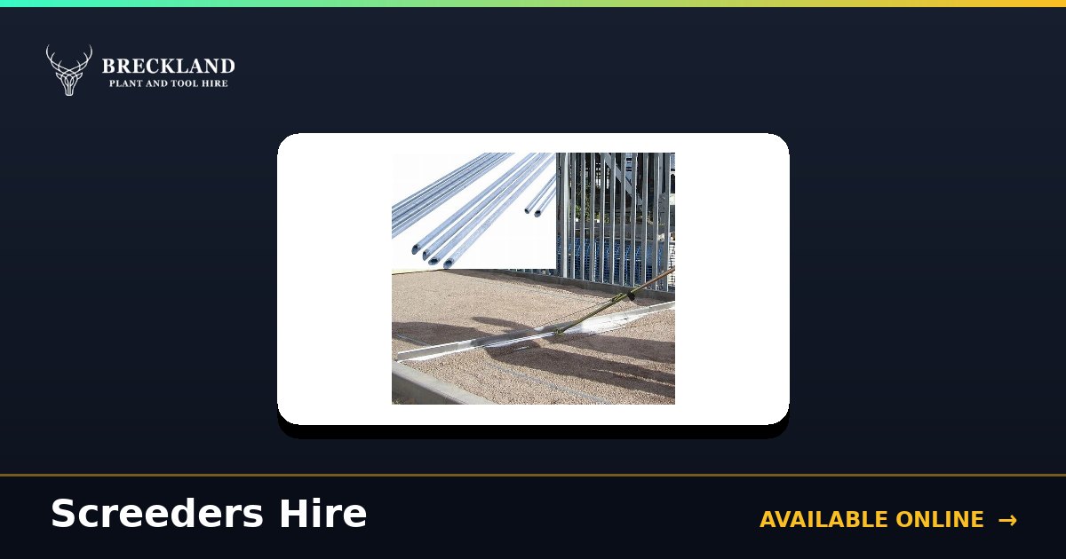 Screeders for Hire in Norfolk | Breckland Plant Hire