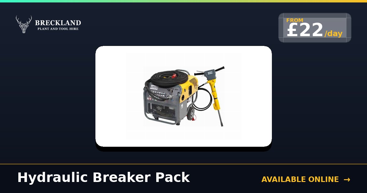 Hydraulic Breaker Pack for Hire in Norfolk | Breckland Plant Hire