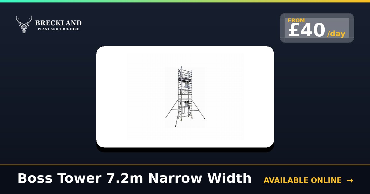 Boss Tower 7.2m Narrow Width for Hire in Norfolk | Breckland Plant Hire